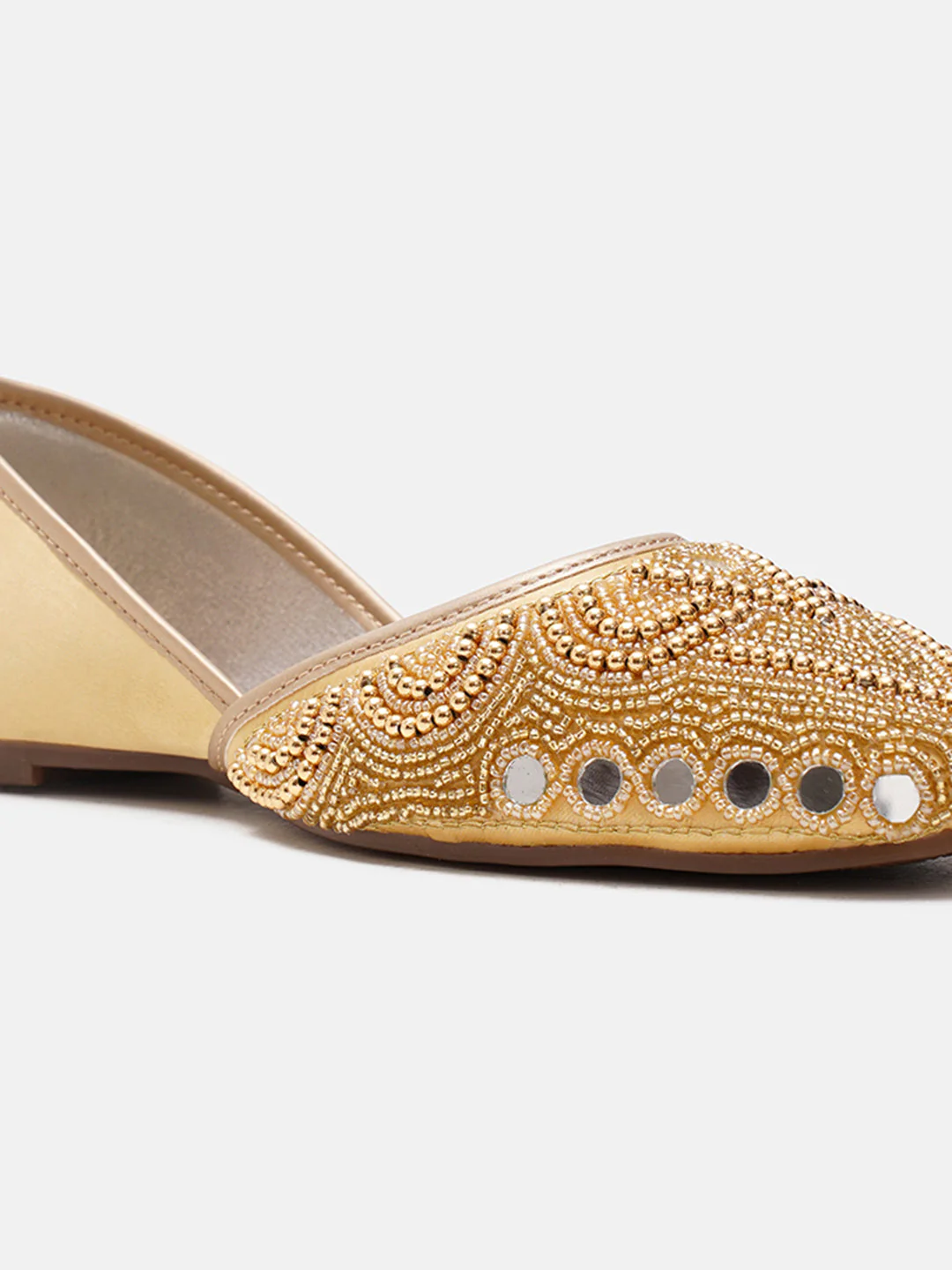 JM Looks Beaded Mirrorwork Festive Jutti - Image 7