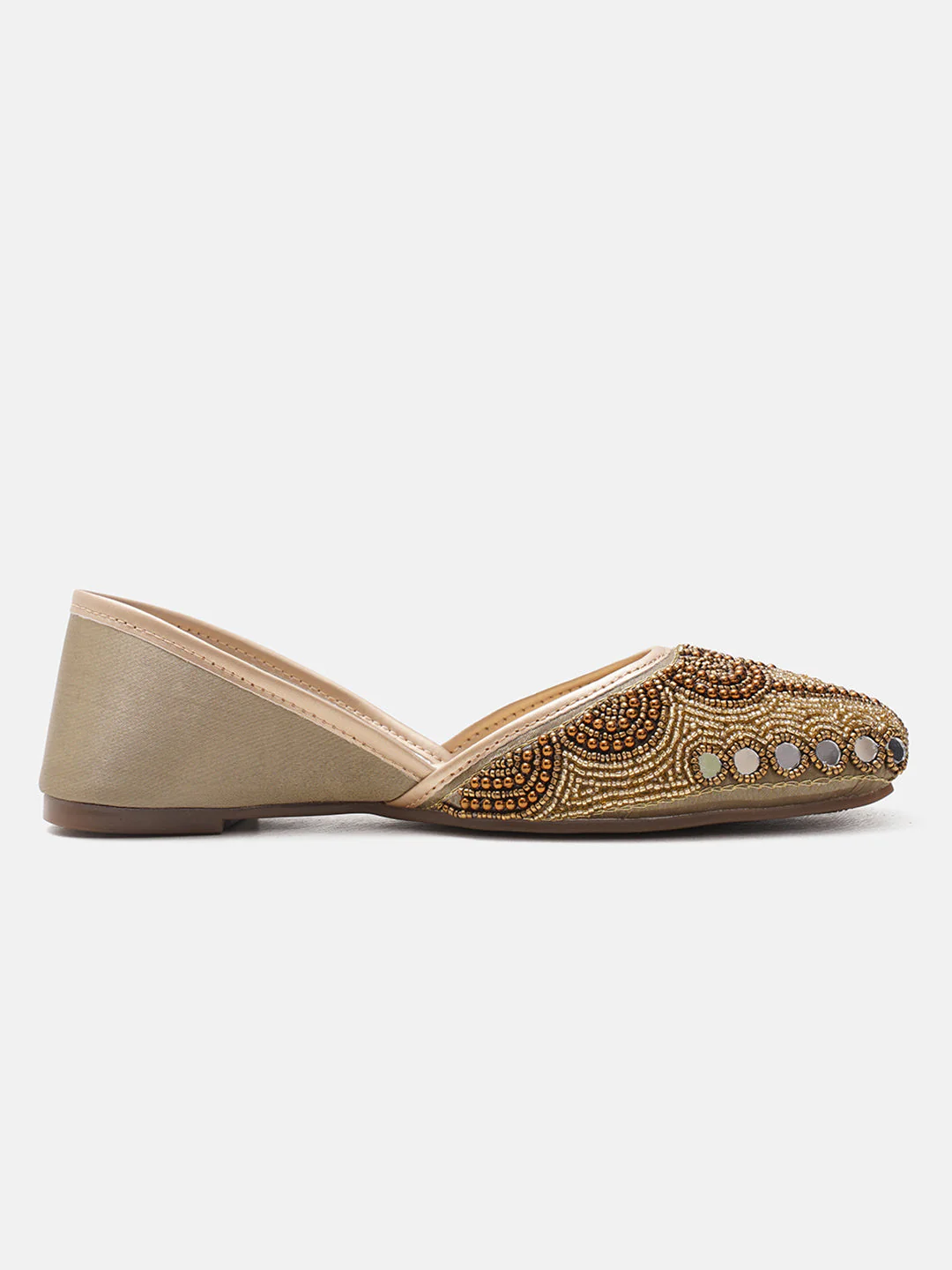 JM Looks Embellished Pearl Beaded Jutti - Image 11