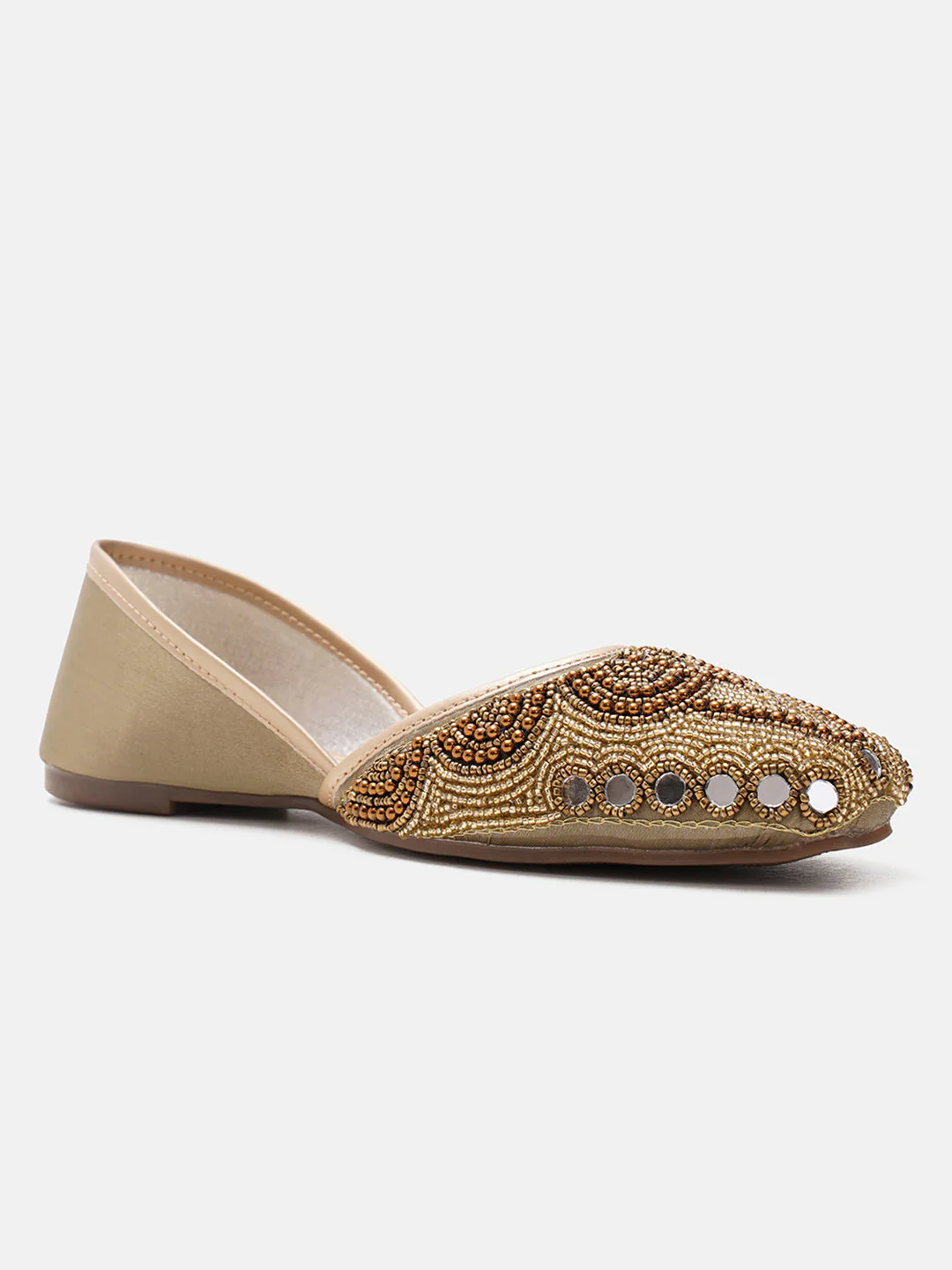 JM Looks Embellished Pearl Beaded Jutti - Image 12