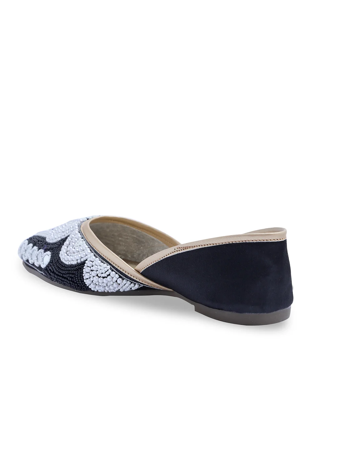 JM Looks Embellished Pearl Beaded Jutti - Image 24