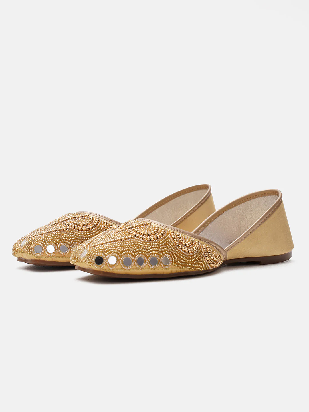 JM Looks Embellished Pearl Beaded Jutti - Image 7