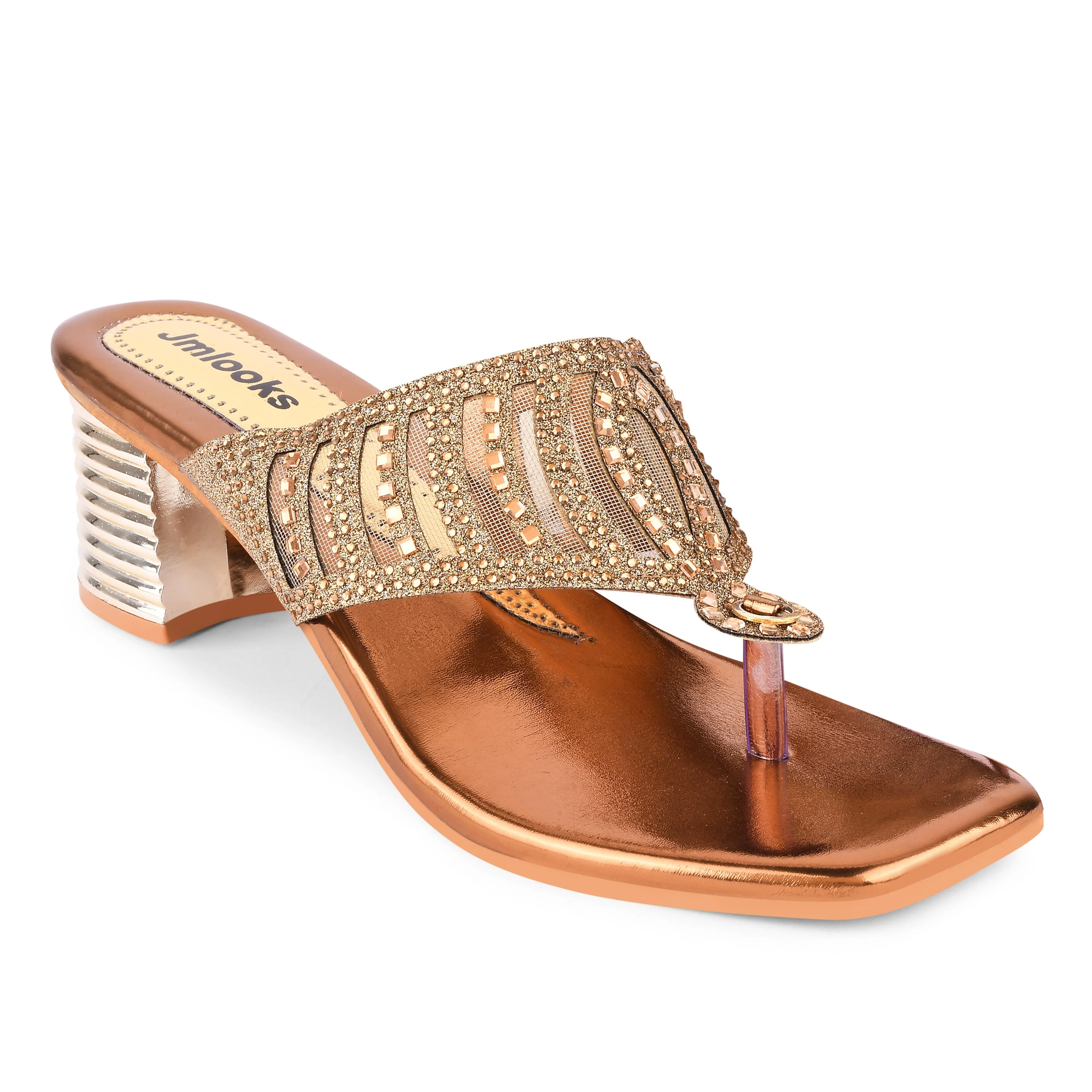 Jm Looks Festive Embellished Heels for Women & Girls - Image 5