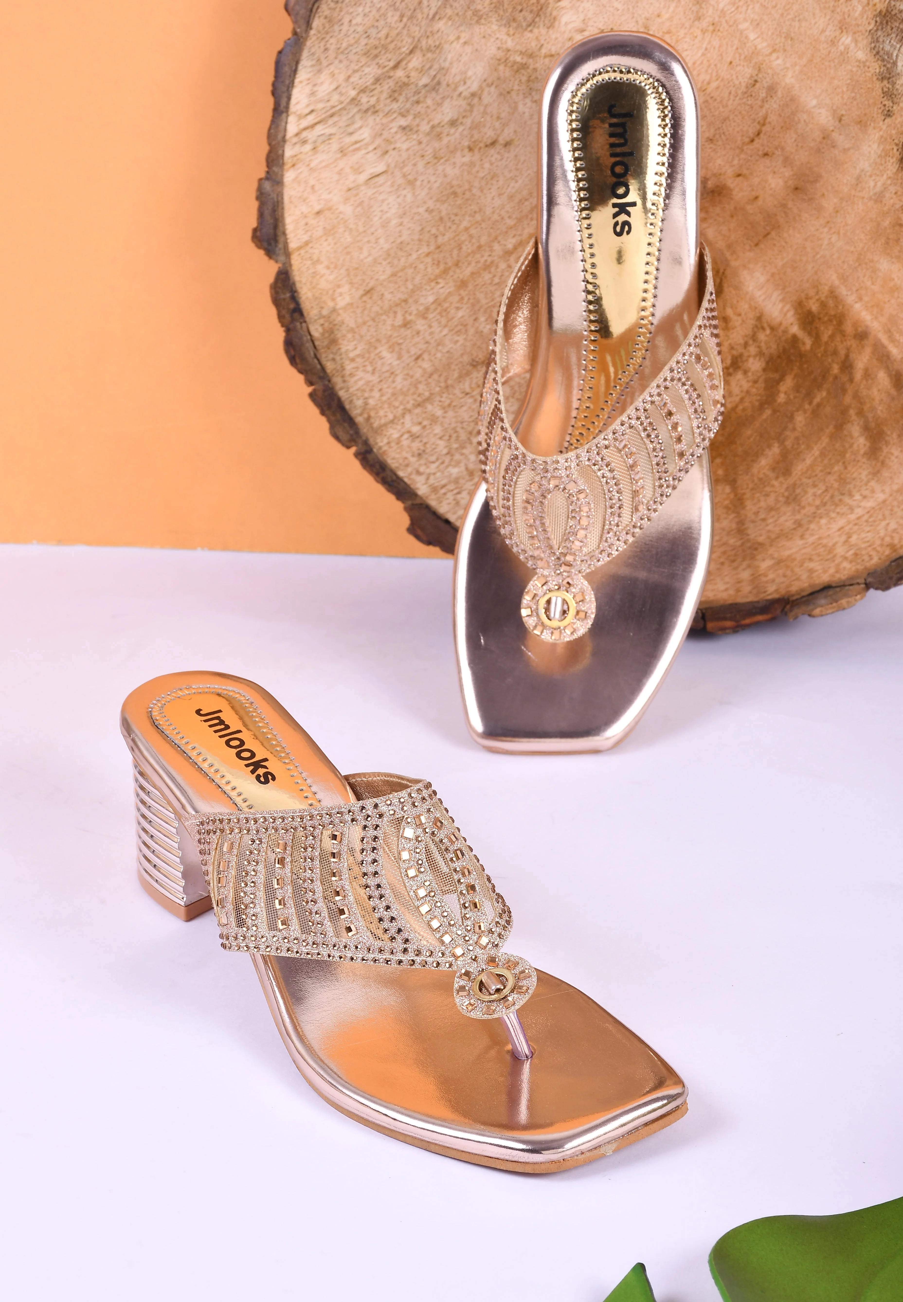 Jm Looks Festive Embellished Heels for Women & Girls - Image 6