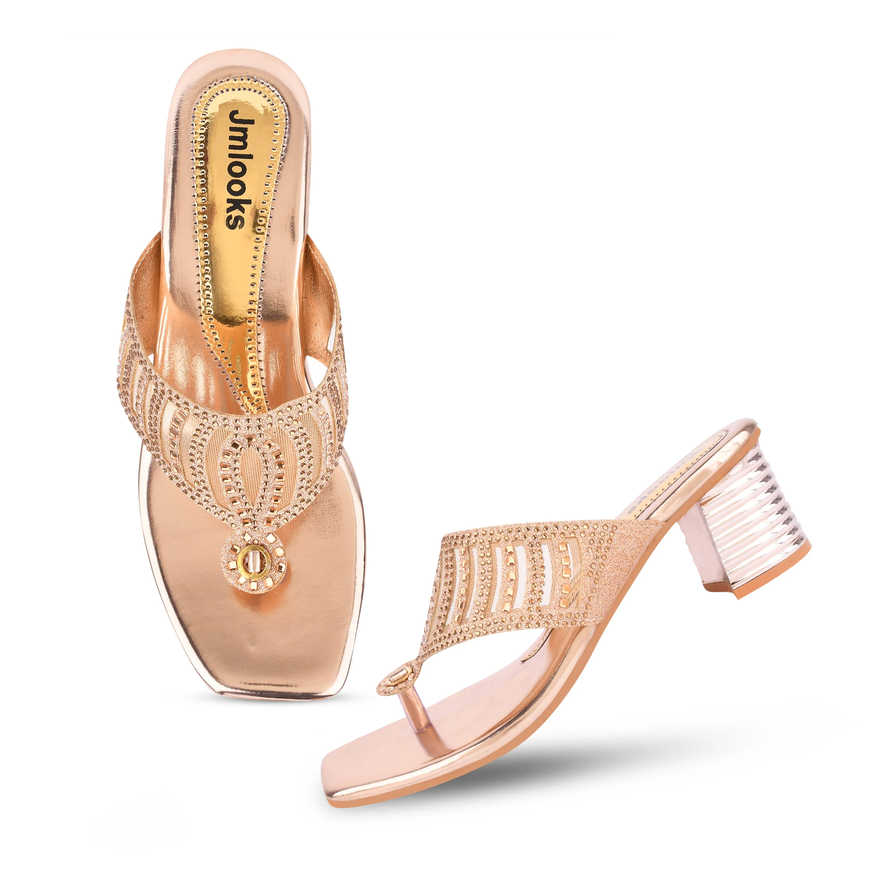Jm Looks Festive Embellished Heels for Women & Girls - Image 8