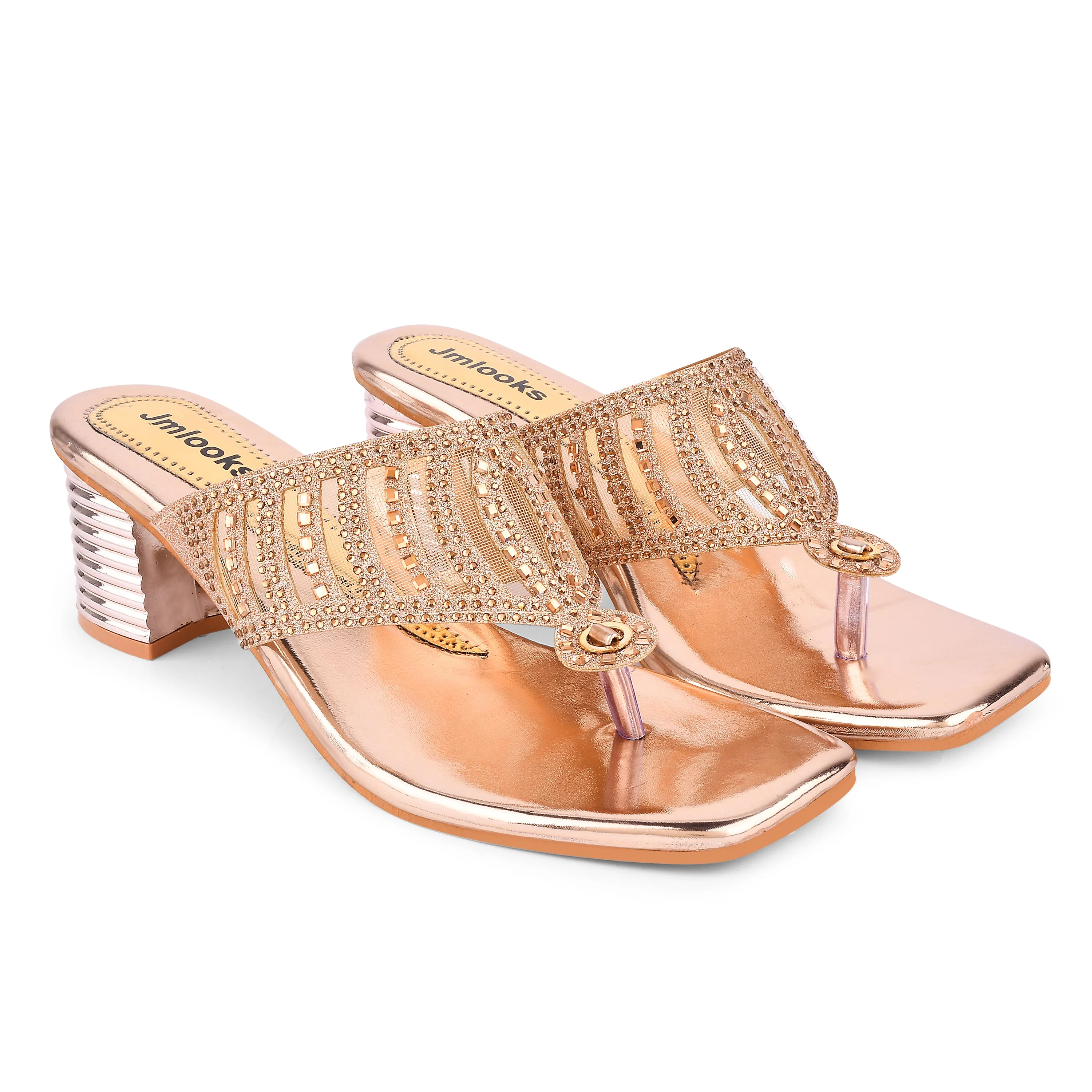 Jm Looks Festive Embellished Heels for Women & Girls - Image 9