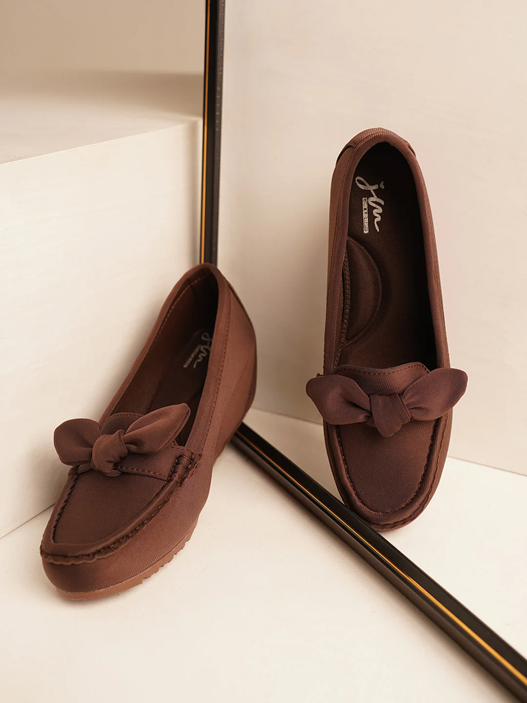 JM Looks Bow Detail Comfort Loafers - Image 13
