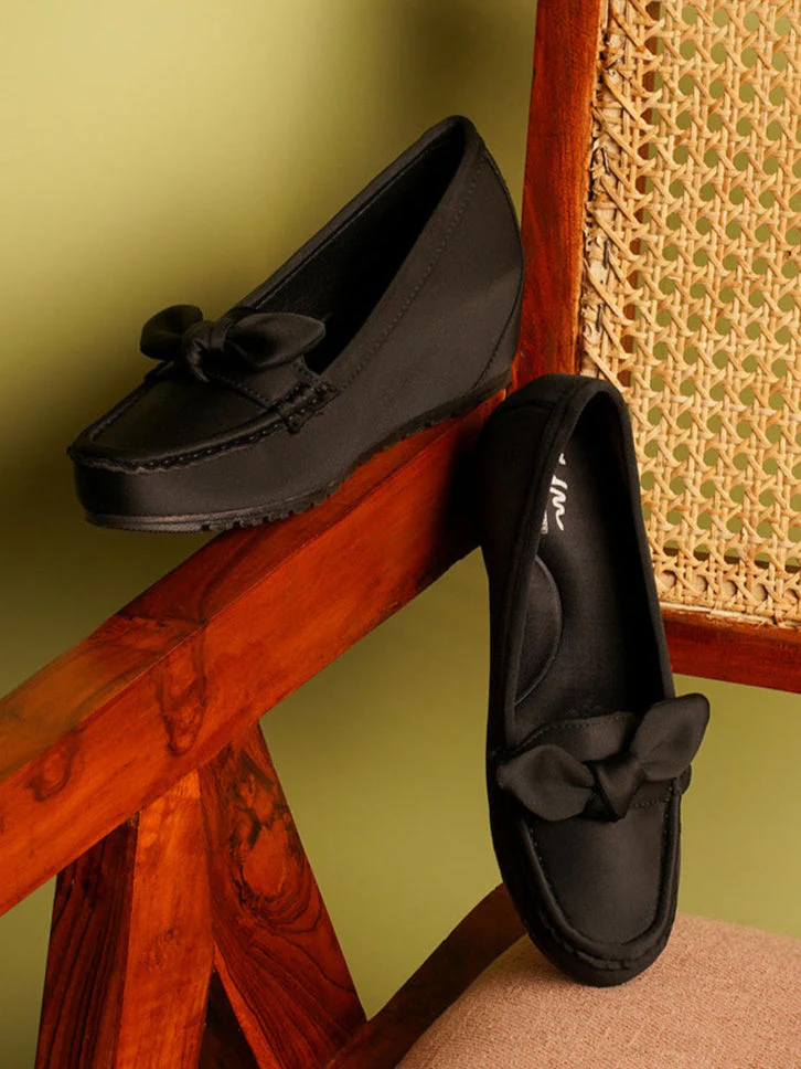 JM Looks Bow Detail Comfort Loafers - Image 7