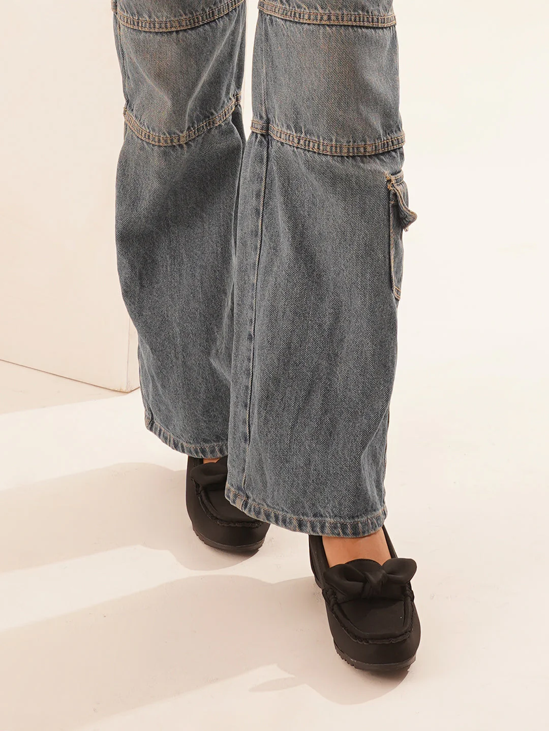 JM Looks Bow Detail Comfort Loafers - Image 8