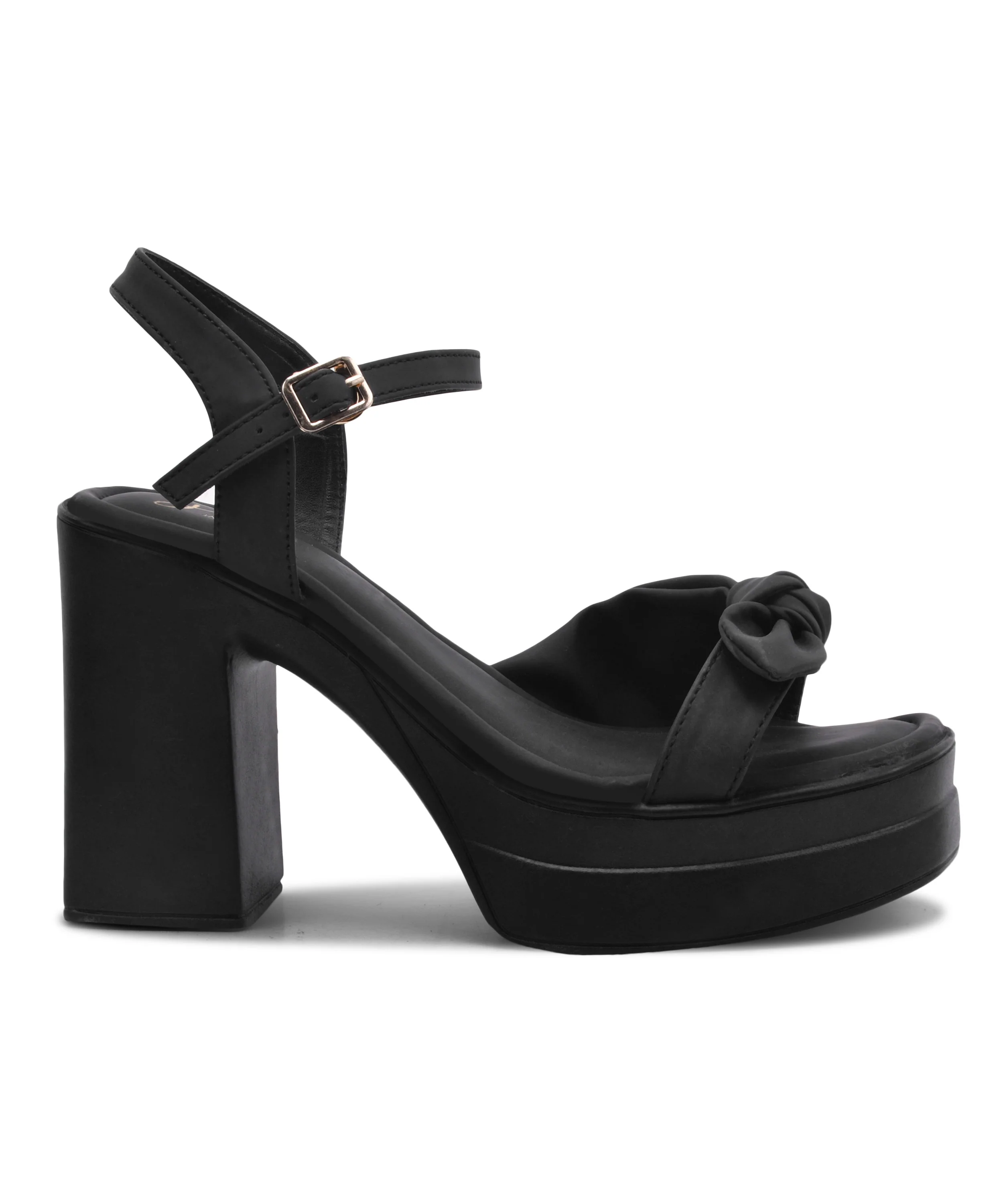 Elegant Bow Strap Chunky Heels - Image 12