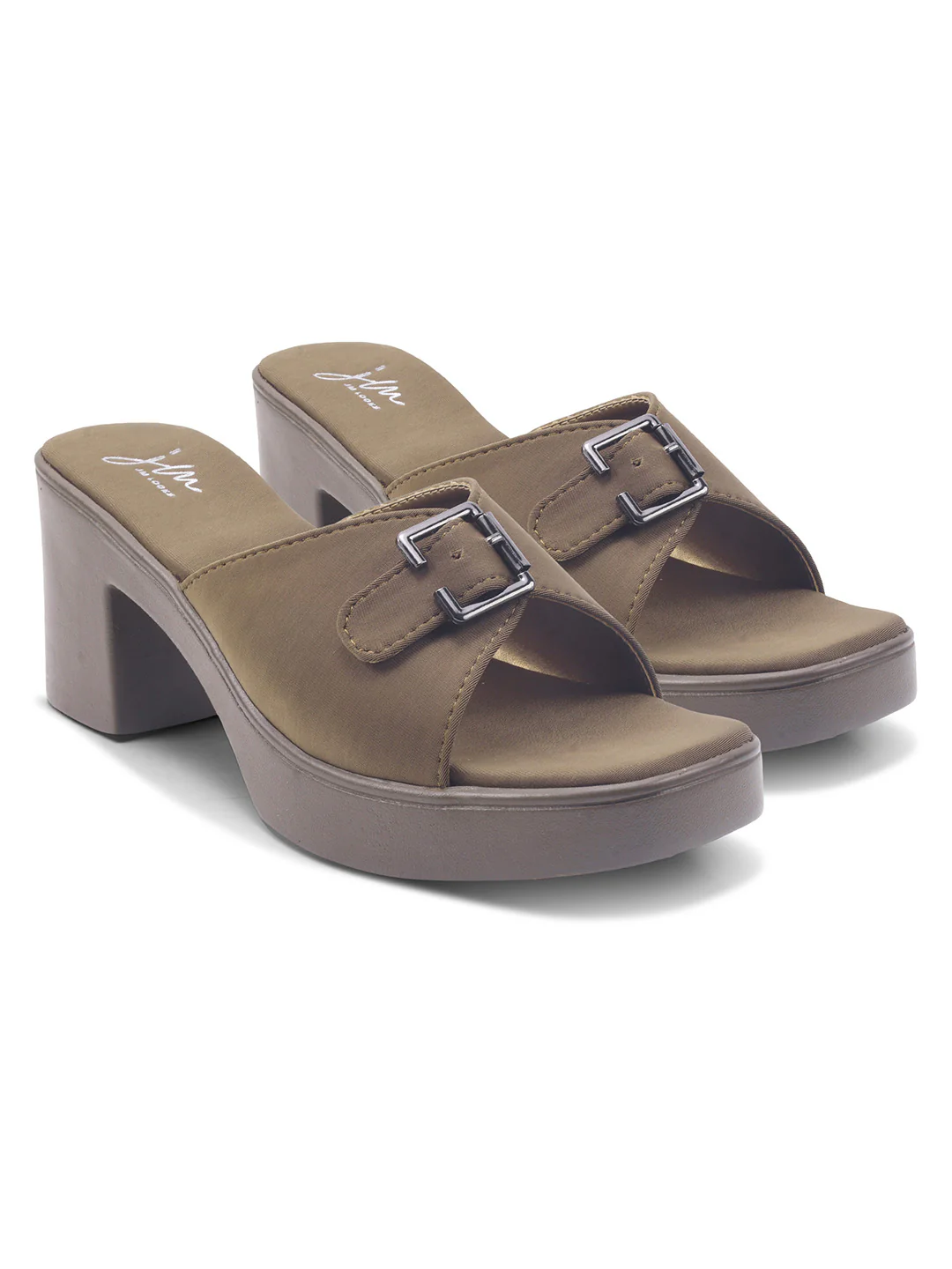 Elegant Buckle block Heeled - Image 12