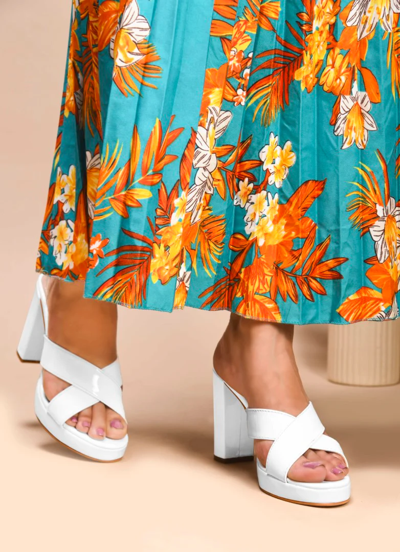 Jm Looks Criss-Cross Strap Block Heels - Image 10