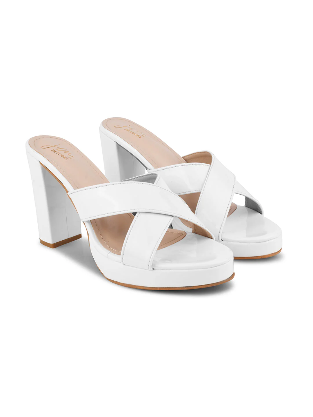 Jm Looks Criss-Cross Strap Block Heels - Image 12
