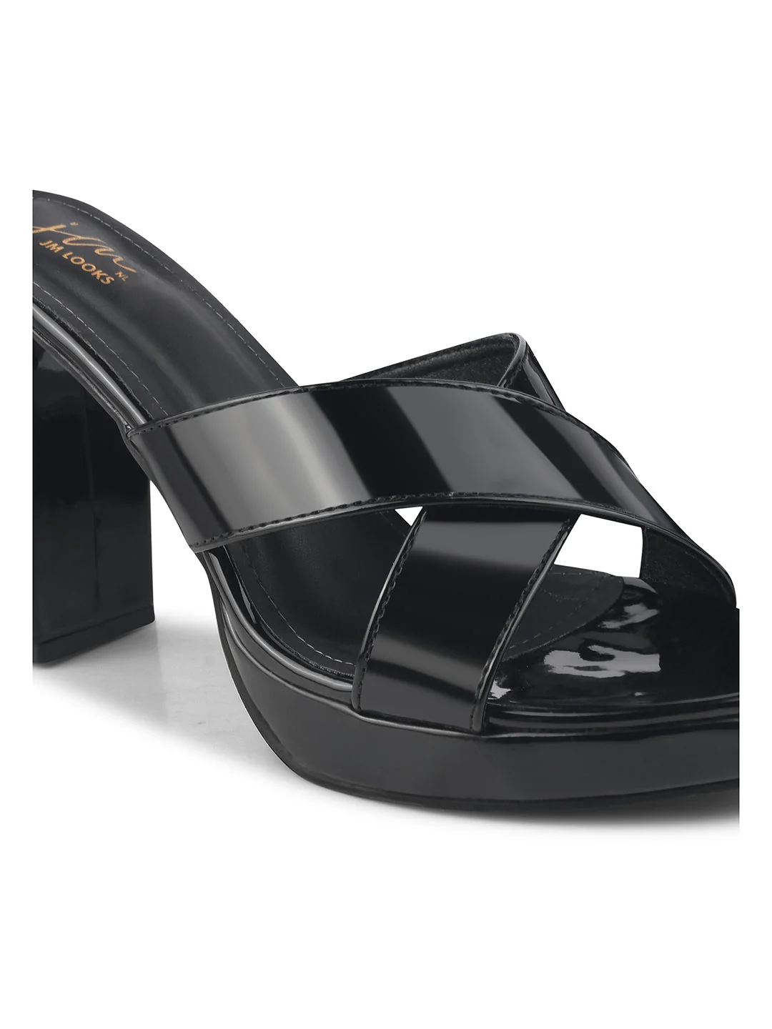 Jm Looks Criss-Cross Strap Block Heels - Image 5
