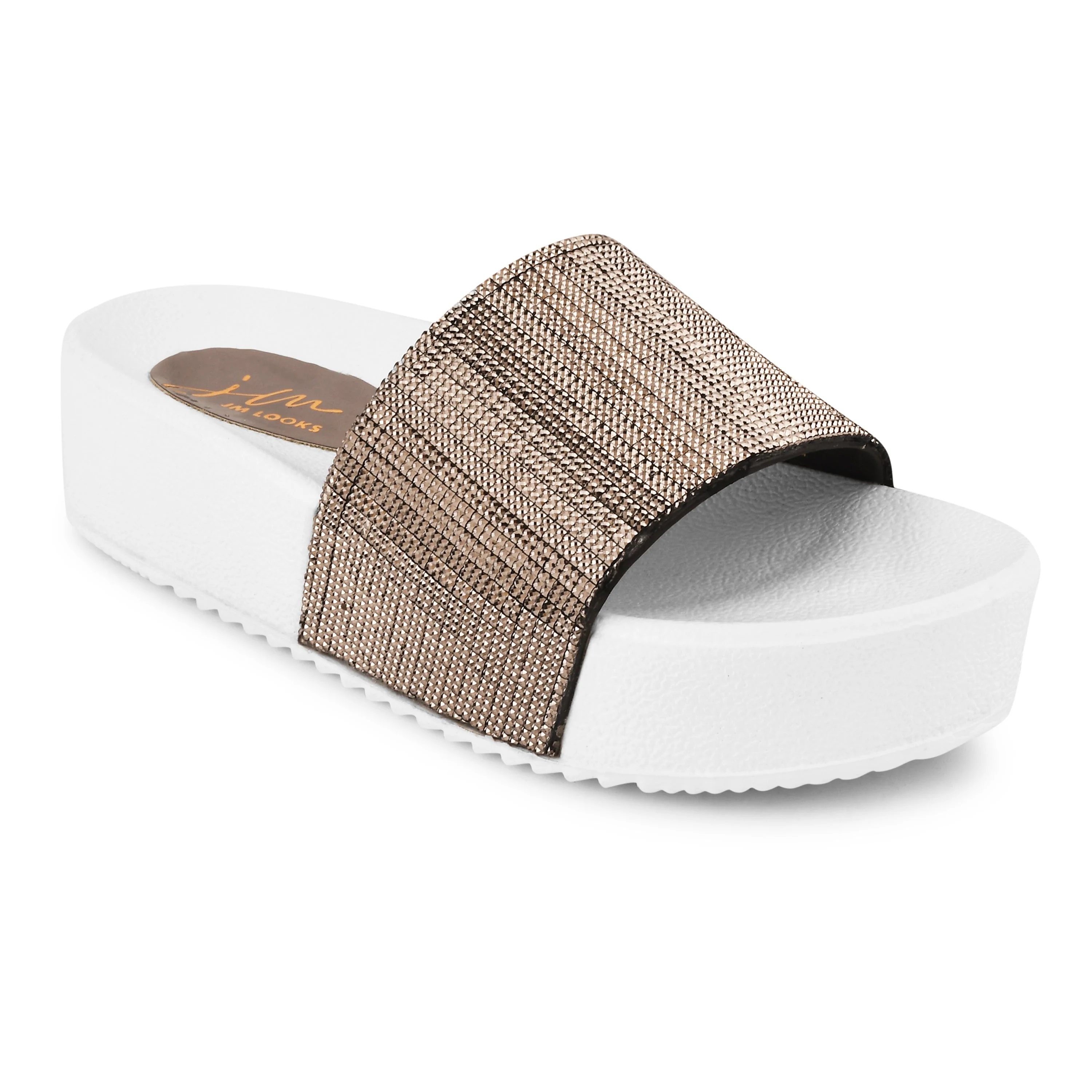 Jm Looks Sparkling Platform Slides for Women & Girls - Image 12
