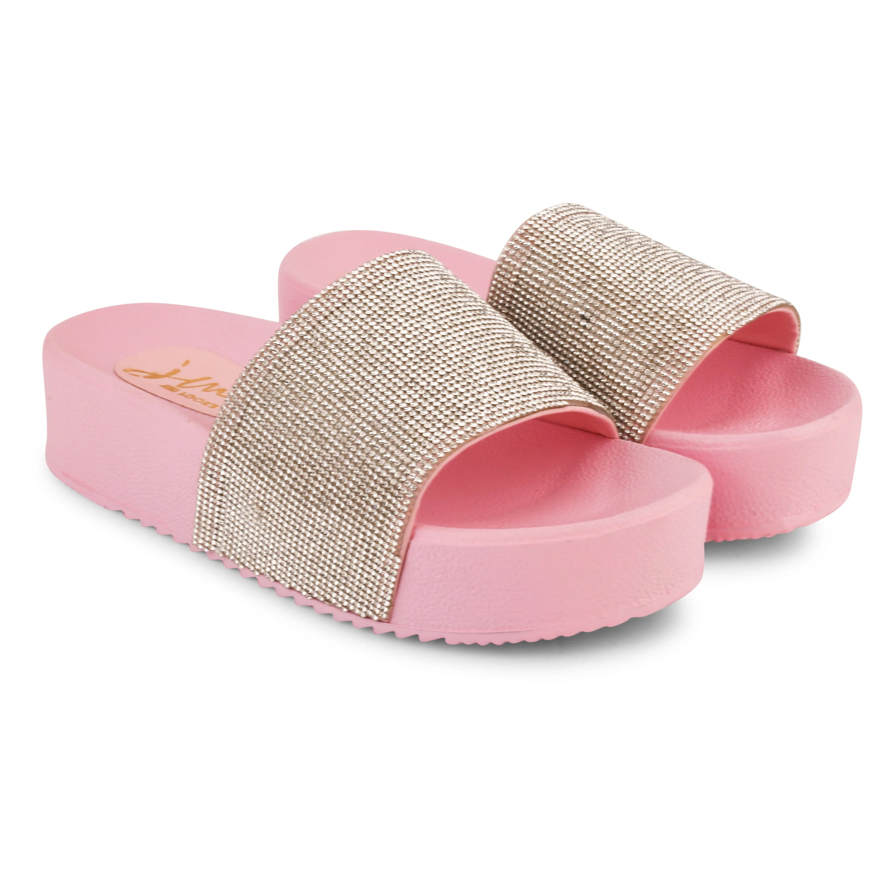 Jm Looks Sparkling Platform Slides for Women & Girls - Image 17
