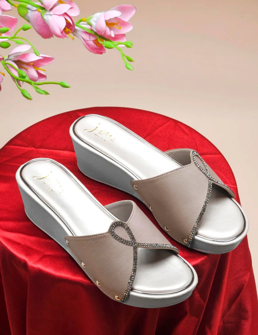 Elegant Embellished Wedge Heels - Image 14