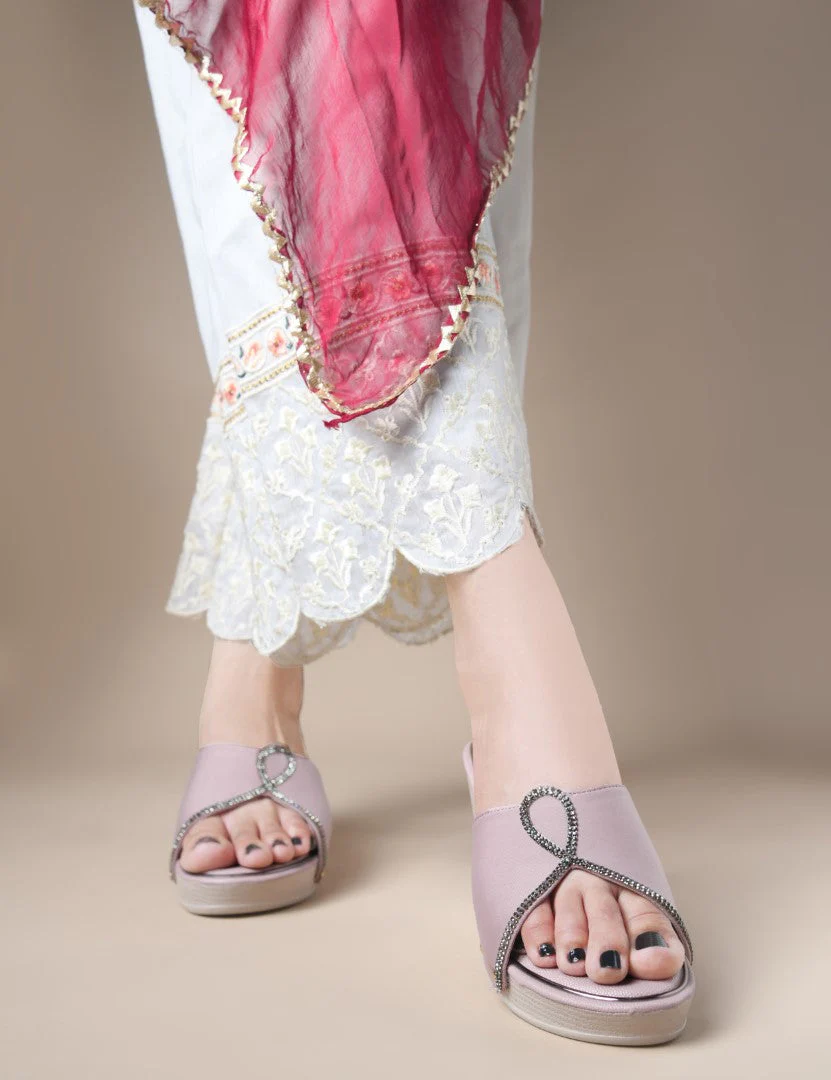 Elegant Embellished Wedge Heels - Image 2