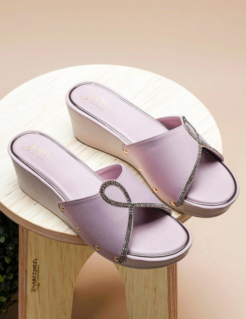 Elegant Embellished Wedge Heels - Image 4