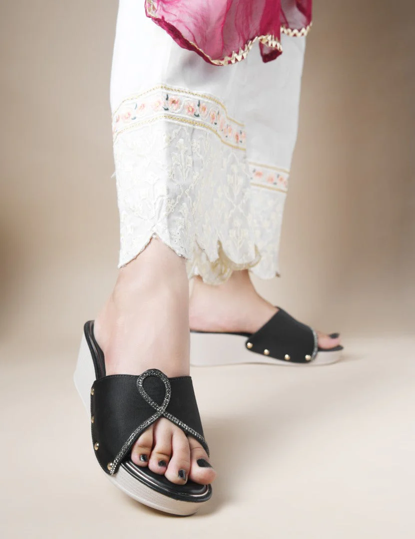 Elegant Embellished Wedge Heels - Image 8