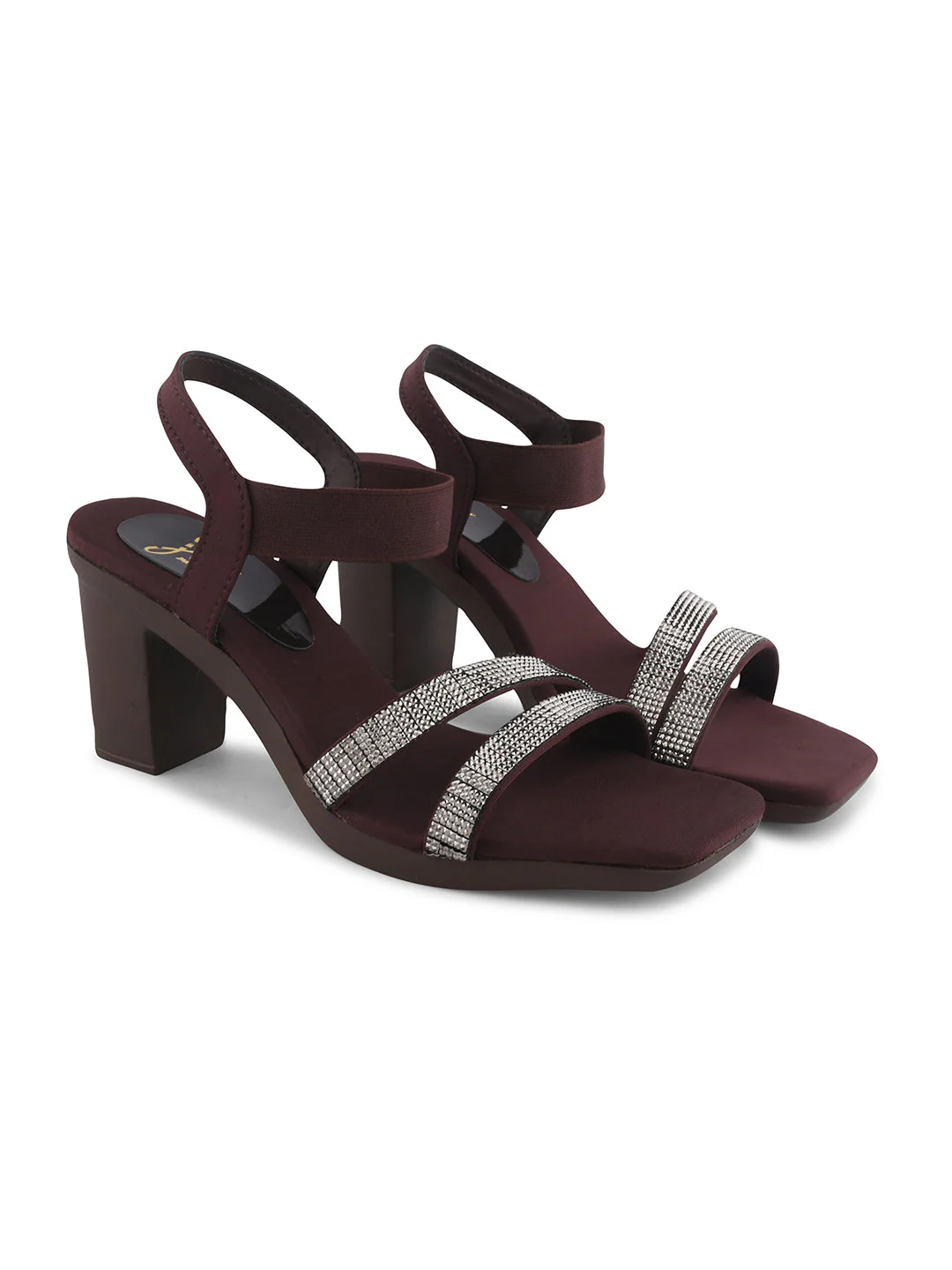 Jm Looks Embellished Strap Block Heel Sandals - Image 12