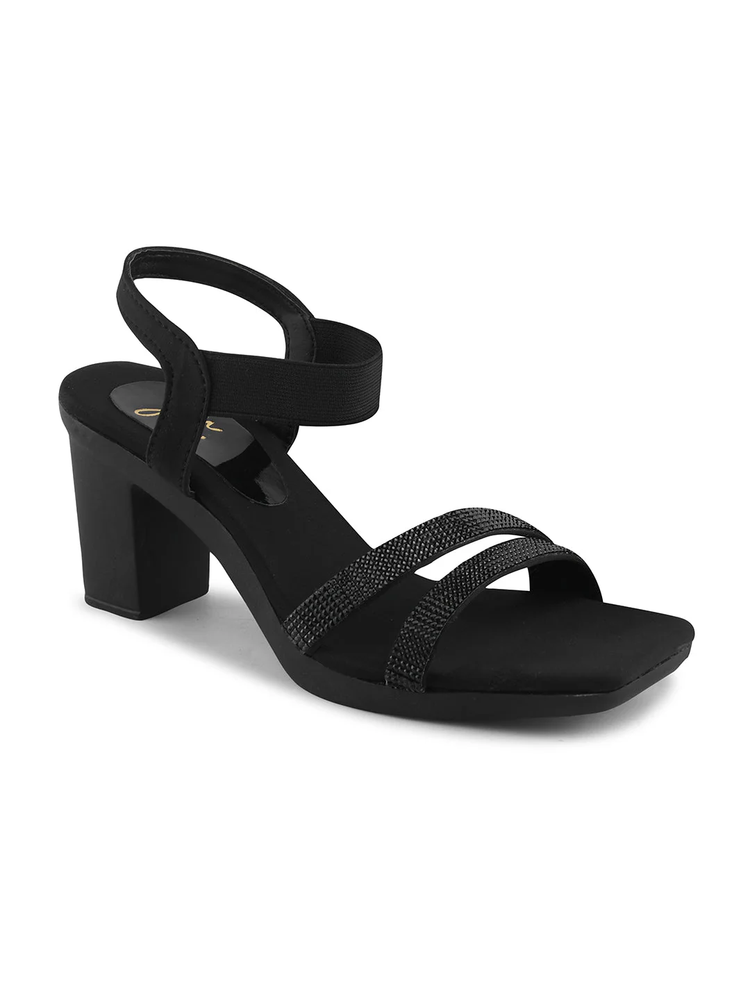 Jm Looks Embellished Strap Block Heel Sandals - Image 7