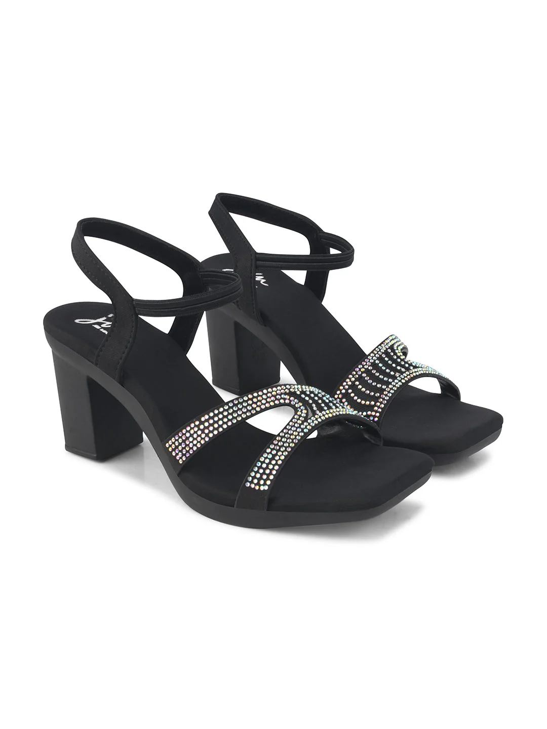 Jm Looks Embellished Block Heels for Women - Image 11