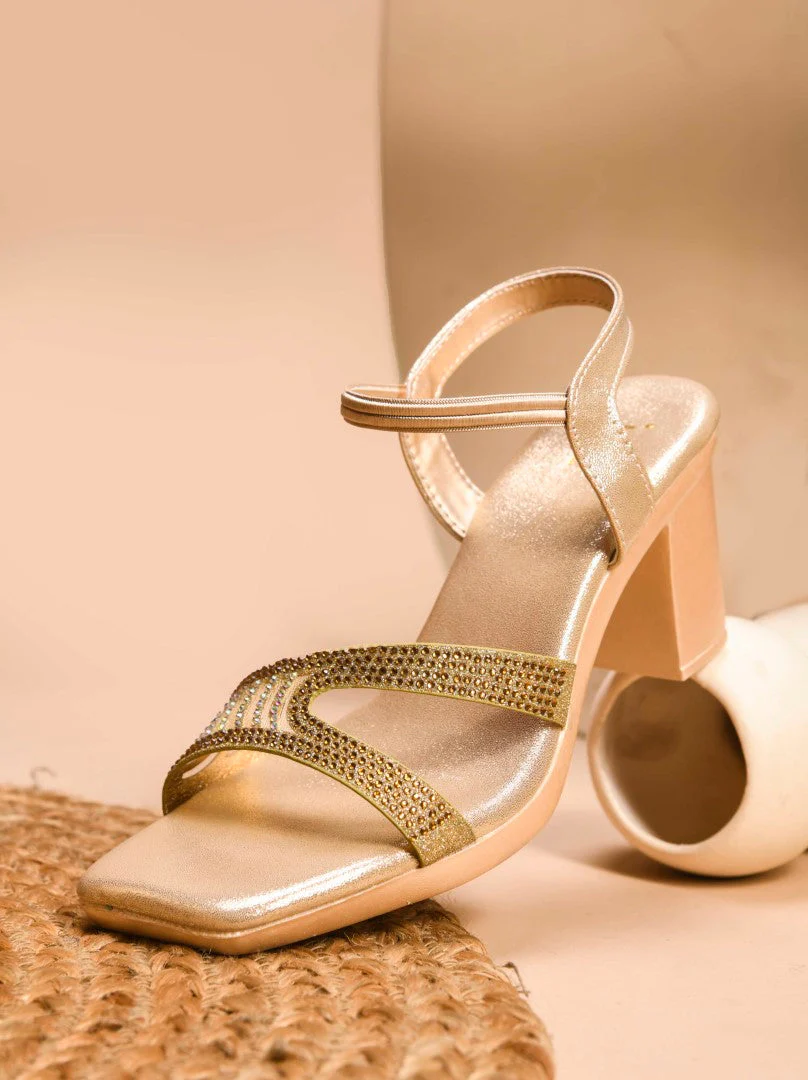 Jm Looks Embellished Block Heels for Women - Image 3