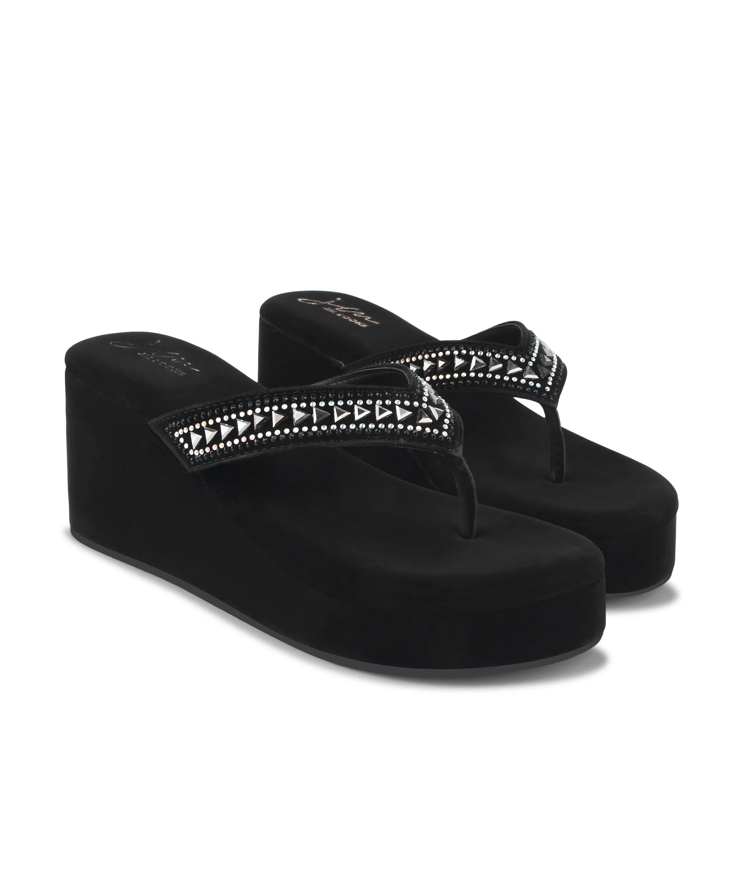 Elegant Studded Platform Flip Flops - Image 5