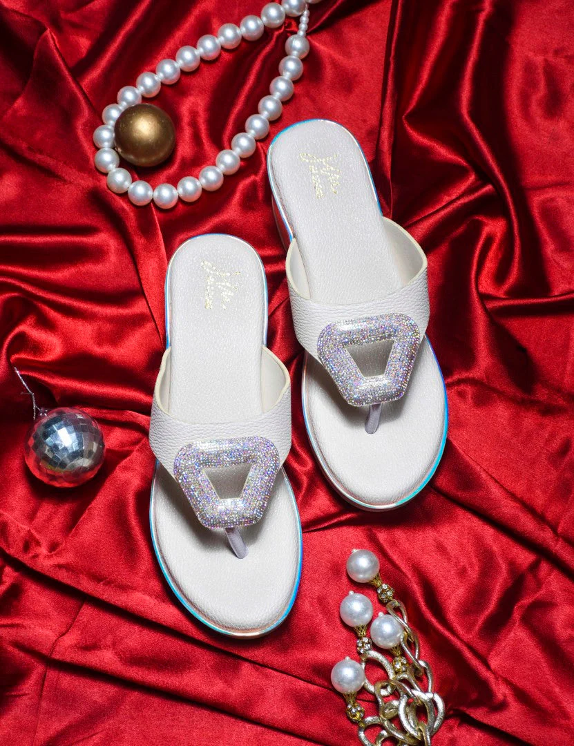 Jm Looks Elegant Wedge Slip-On Sandals for Women & Girls - Image 14