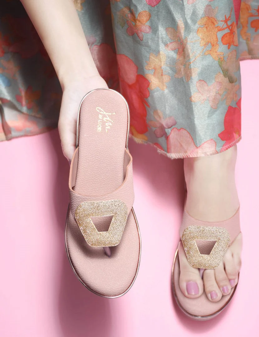 Jm Looks Elegant Wedge Slip-On Sandals for Women & Girls - Image 3