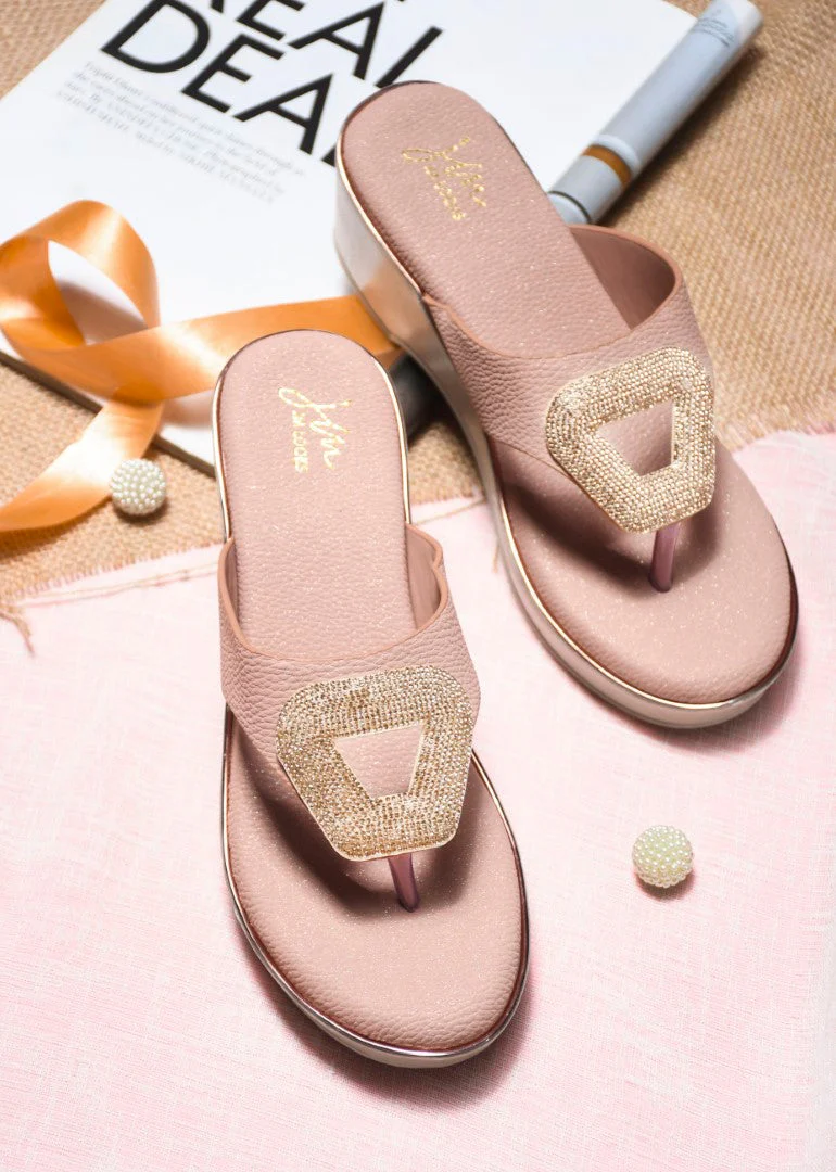 Jm Looks Elegant Wedge Slip-On Sandals for Women & Girls - Image 4
