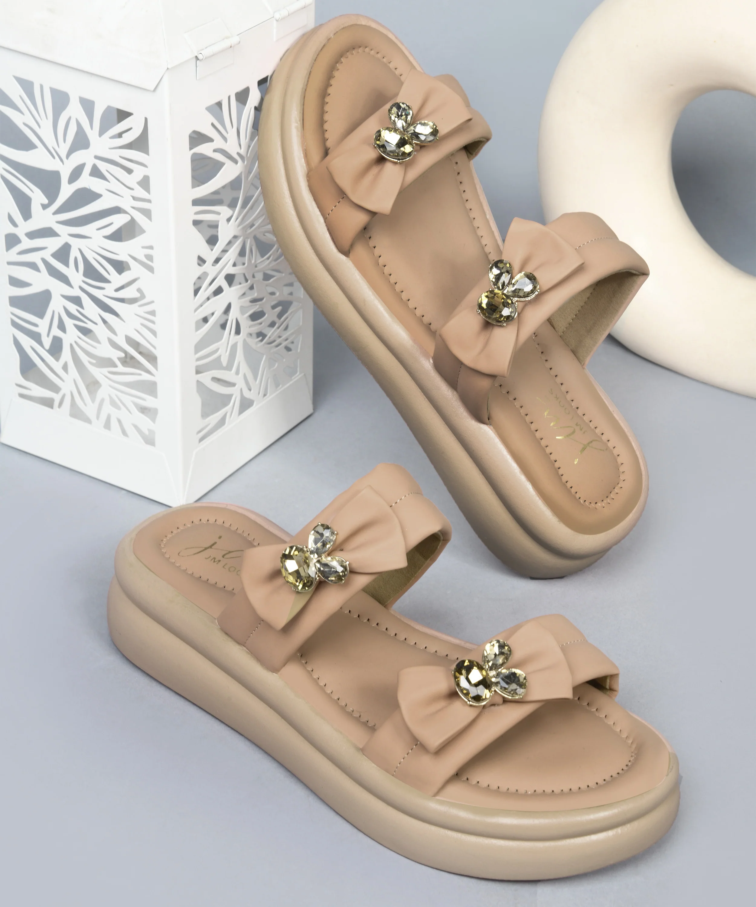 Embellished Bow Platform Slides - Image 16