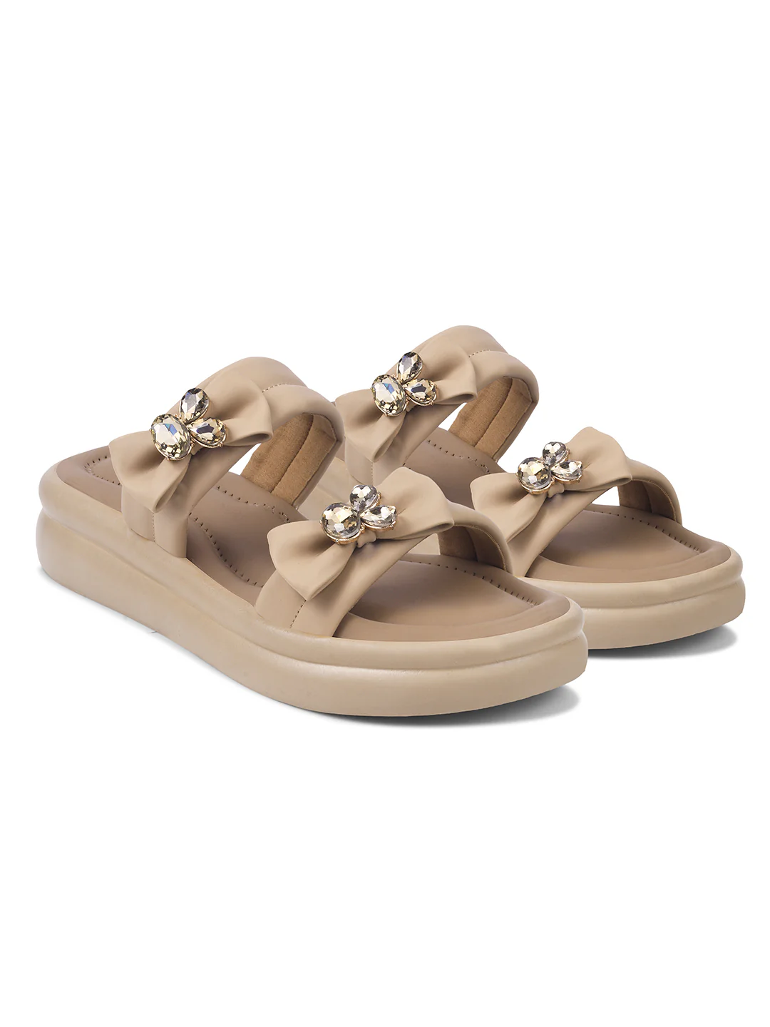 Embellished Bow Platform Slides - Image 17