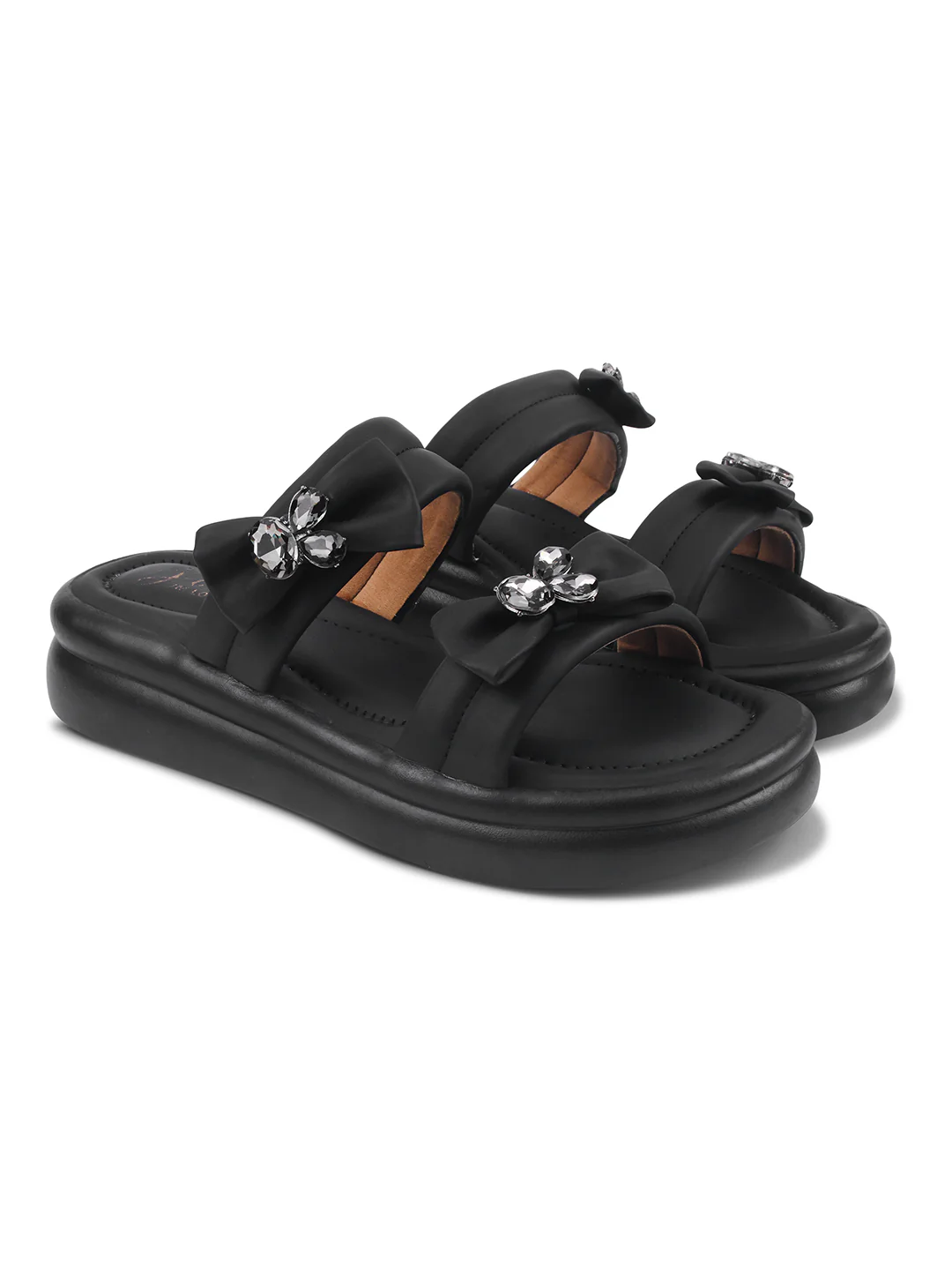 Embellished Bow Platform Slides - Image 5