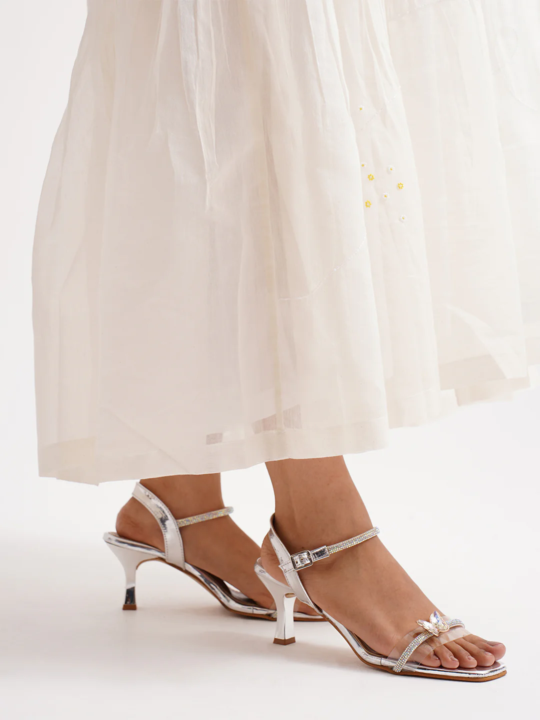Embellished Butterfly Heel Sandals - Image 2