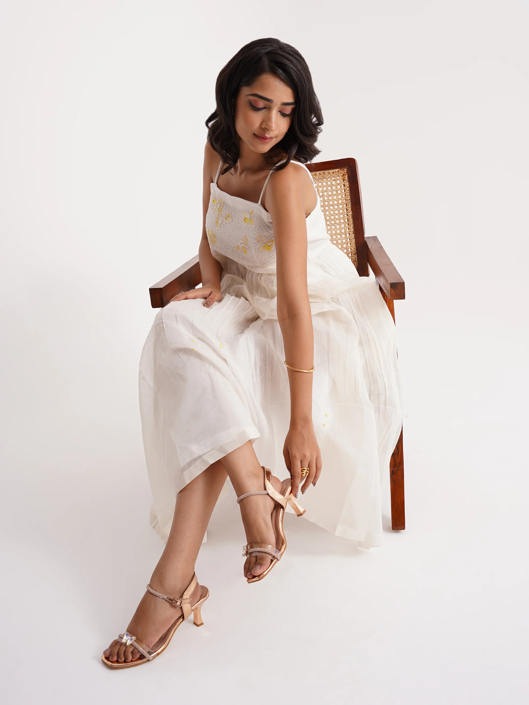 Embellished Butterfly Heel Sandals - Image 7