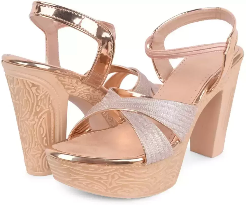 Jm Looks Women's Embellished Block Heel Sandals - Image 10