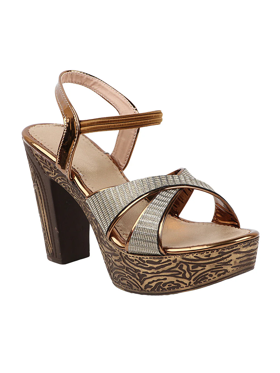 Jm Looks Women's Embellished Block Heel Sandals - Image 6