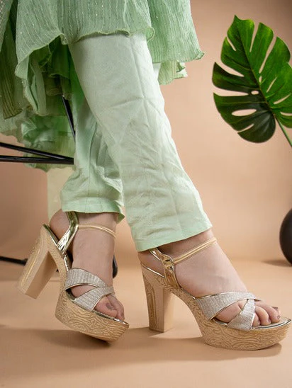 Jm Looks Women's Embellished Block Heel Sandals - Image 7