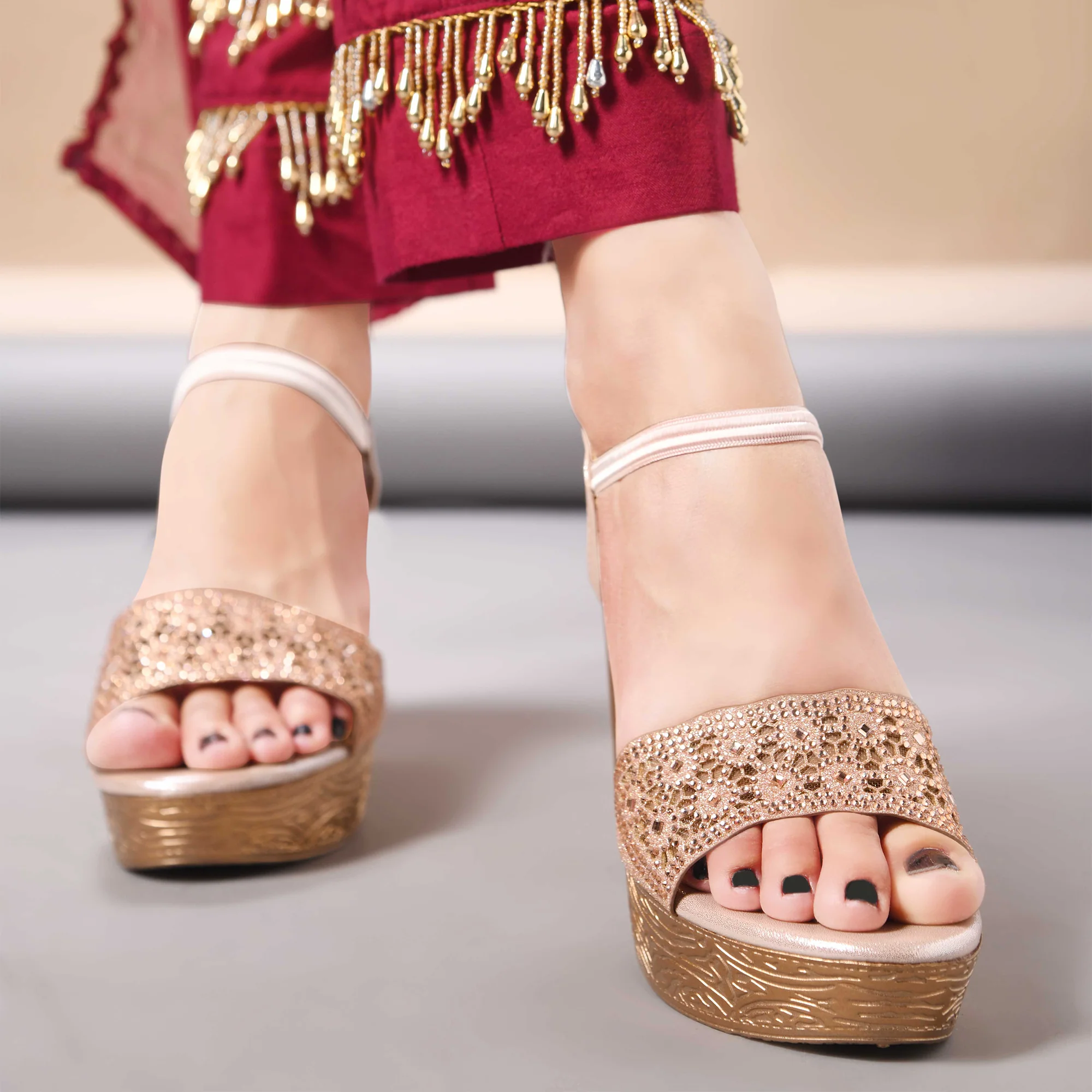 Embellished Ethnic Heels - Image 10
