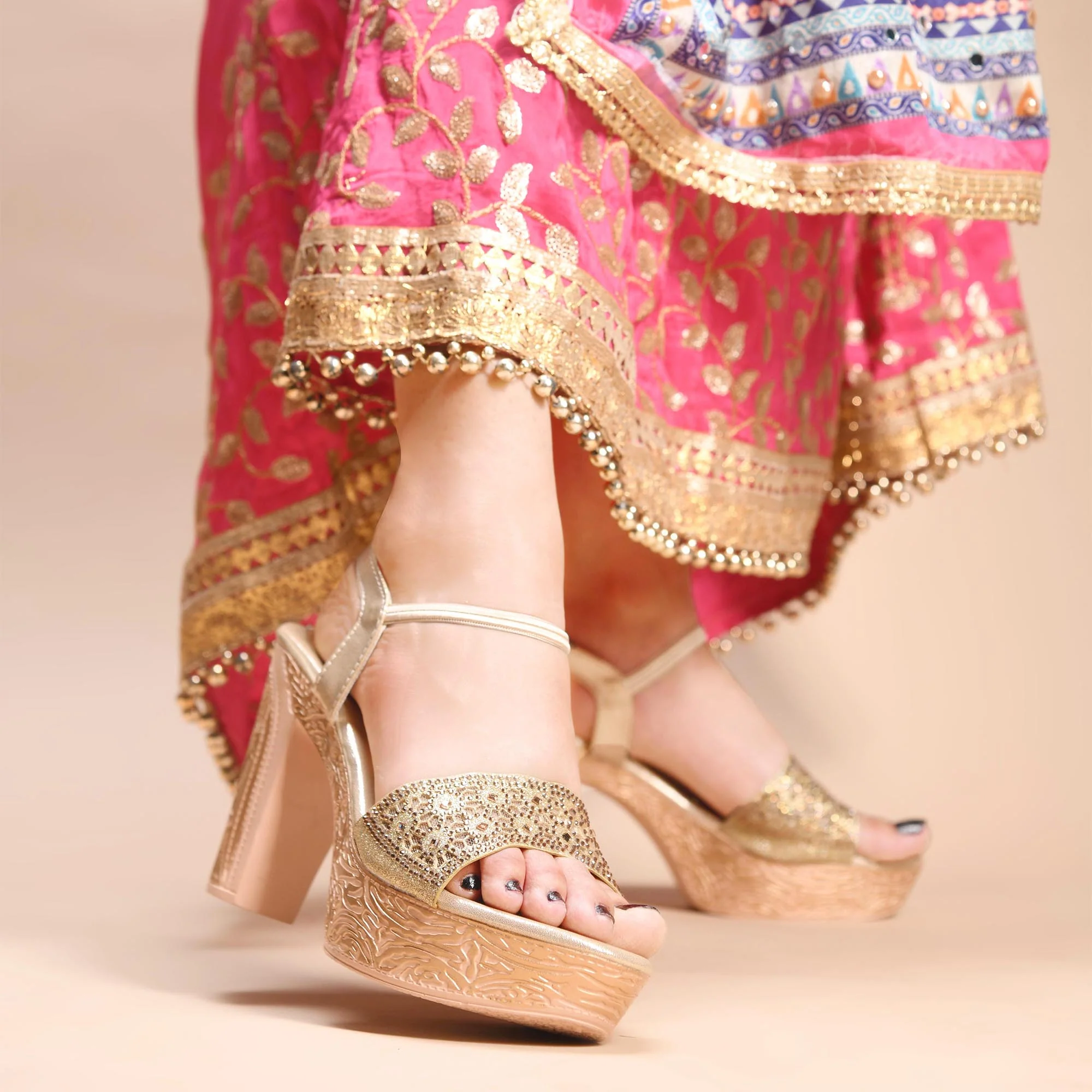 Embellished Ethnic Heels - Image 2
