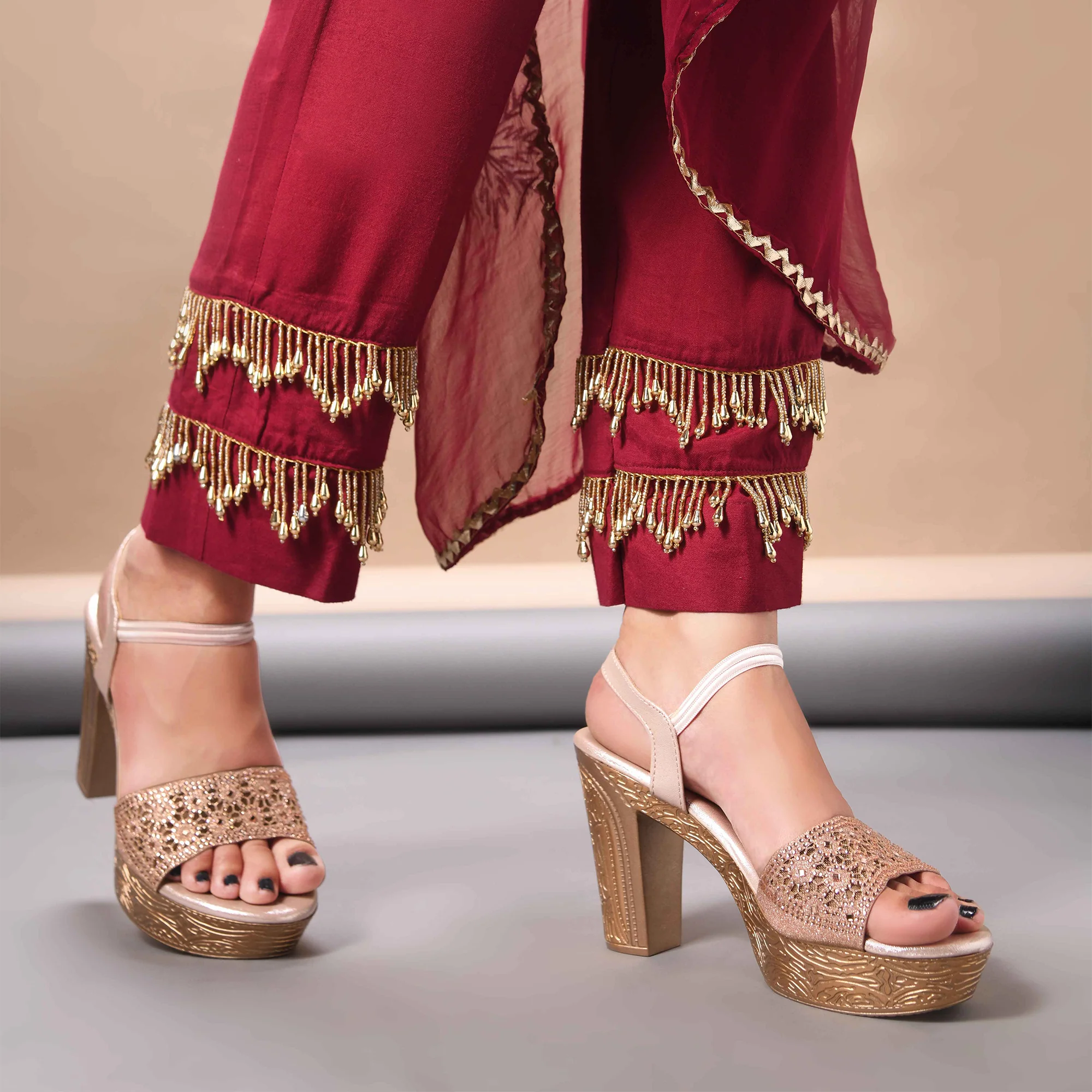 Embellished Ethnic Heels - Image 9