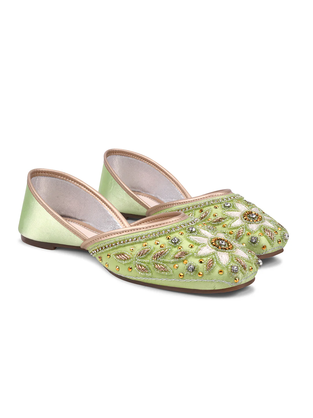 Embellished Floral Ethnic Juttis - Image 11