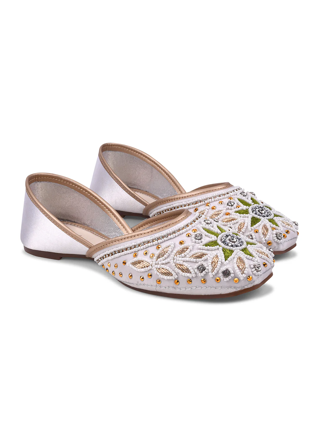 Embellished Floral Ethnic Juttis - Image 17