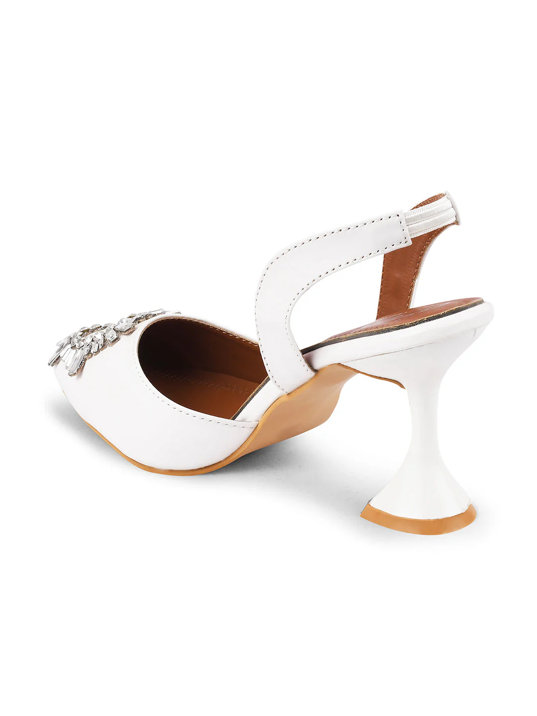 Embellished Kitten Heel Sandals with Ankle Strap - Image 10