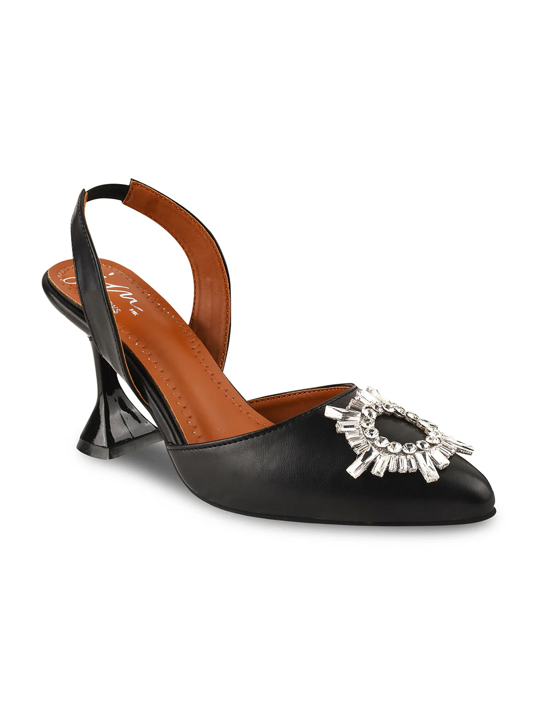 Embellished Kitten Heel Sandals with Ankle Strap - Image 16