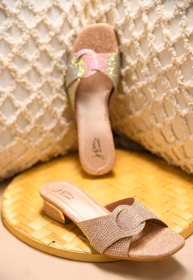 JM Looks Women's Embellished Buckle Detail Mules - Image 13
