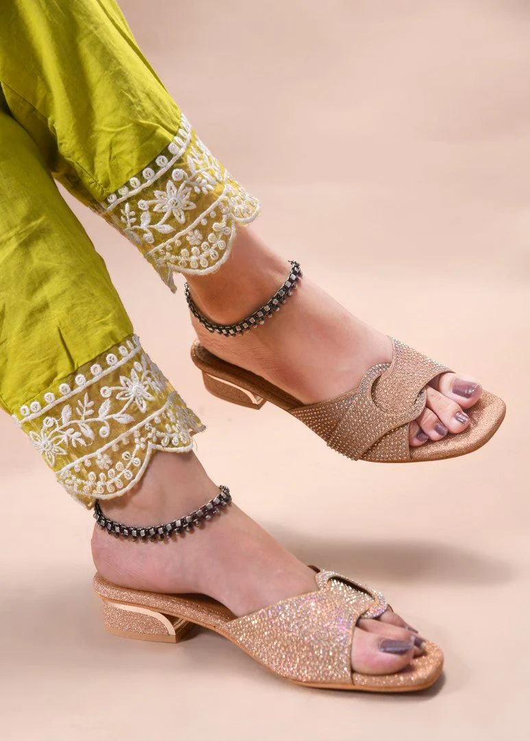 JM Looks Women's Embellished Buckle Detail Mules - Image 15