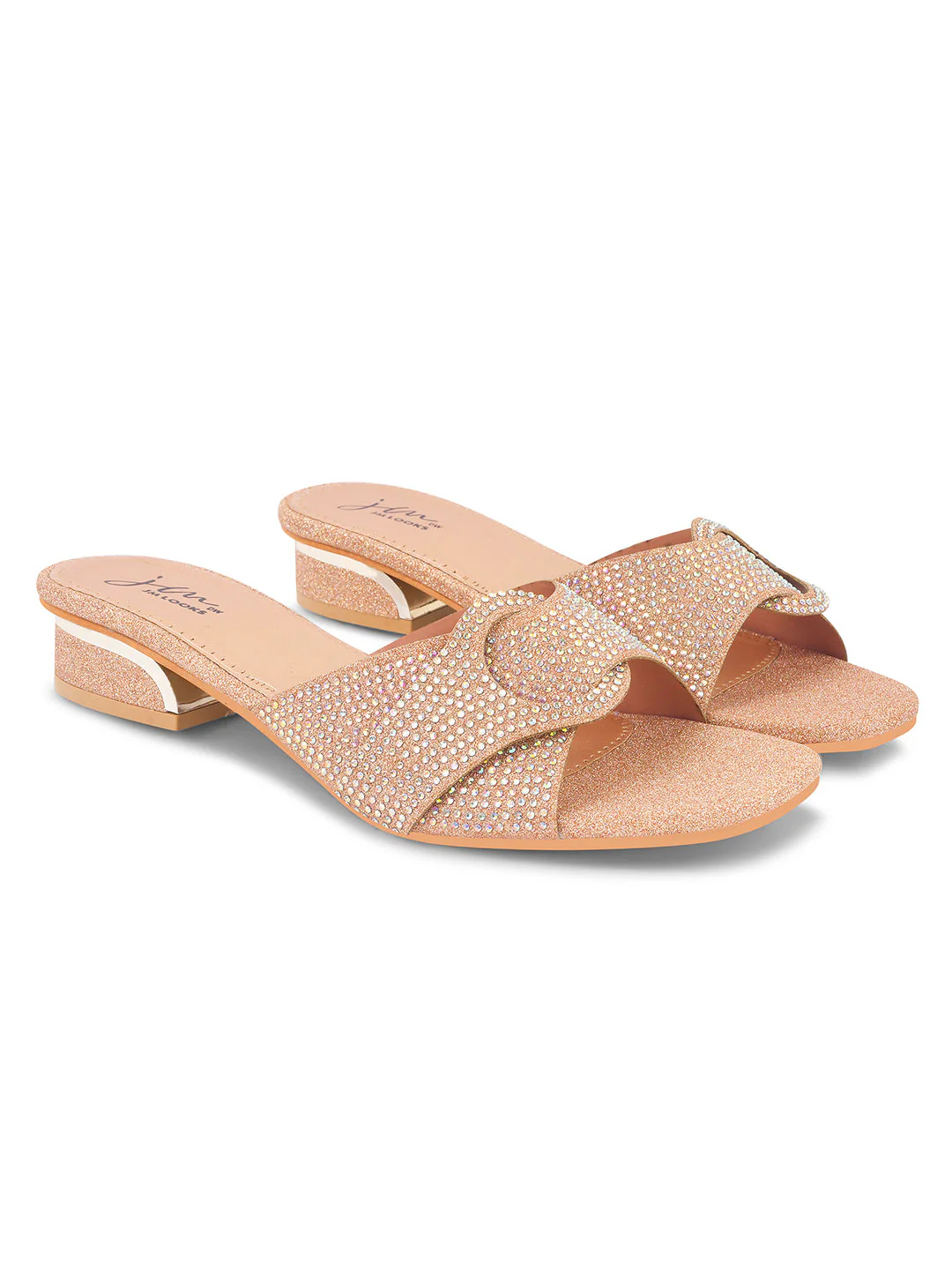 JM Looks Women's Embellished Buckle Detail Mules - Image 17