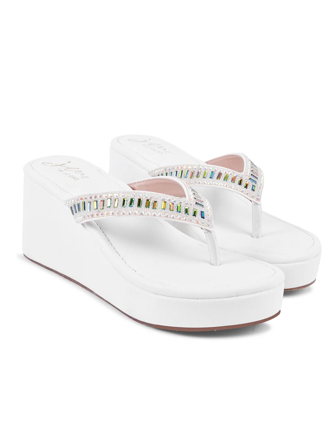 Embellished Platform Toe-Ring Slippers - Image 12